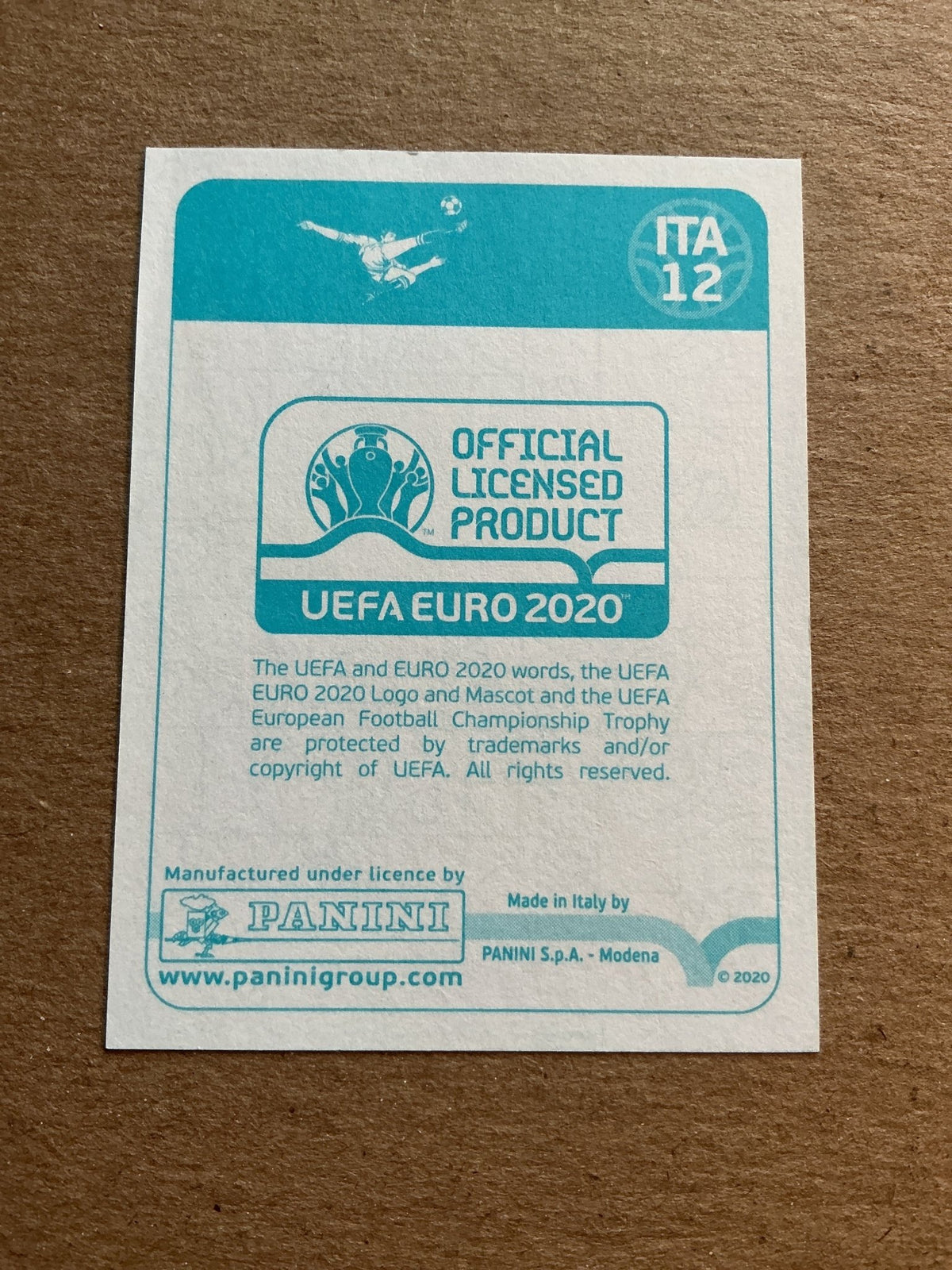 Leonardo Spinazzola, Italy 🇮🇹 UEFA Euro 2020 Panini hand signed - Autographs-World