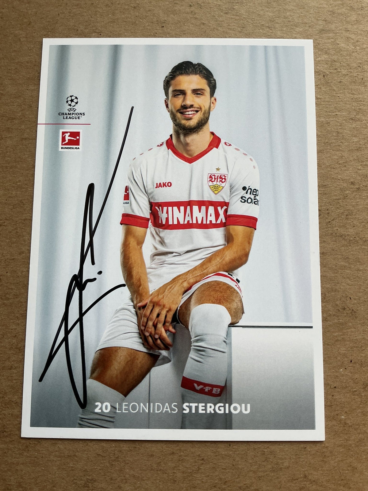 Leonidas Stergiou, Switzerland 🇨🇭 VfB Stuttgart 2024/25 hand signed - Autographs-World