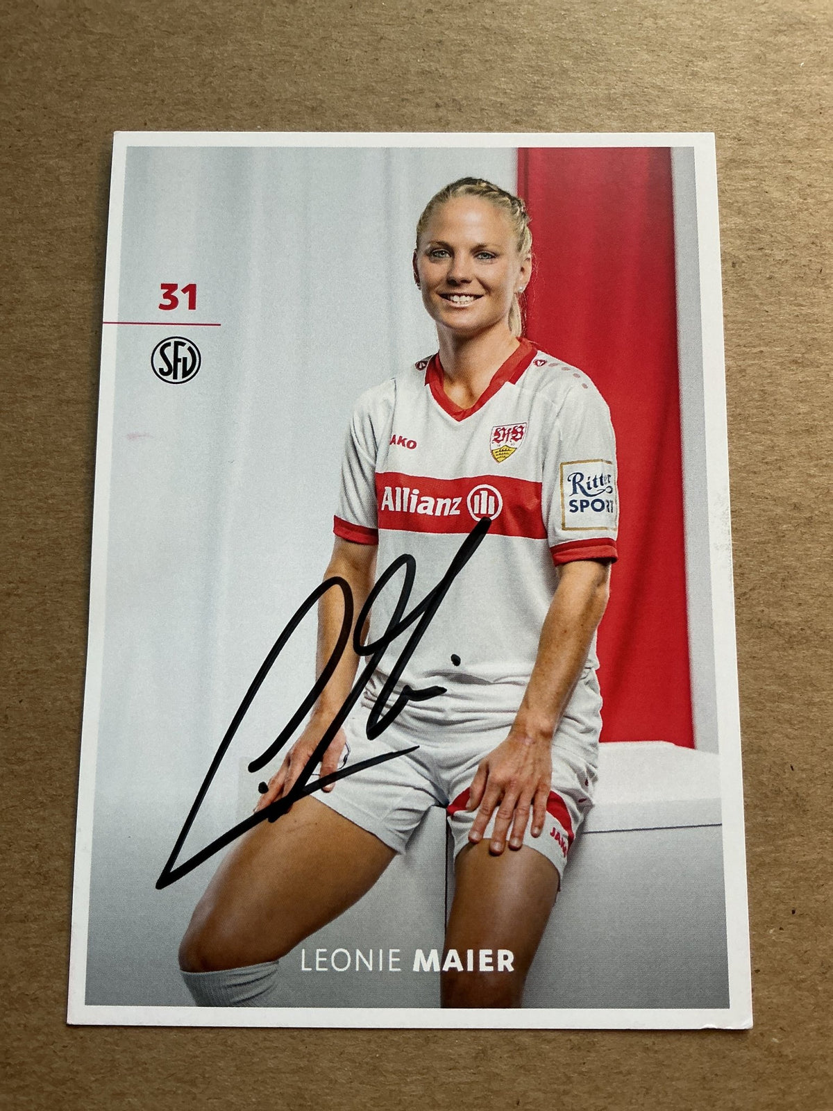 Leonie Maier, Germany 🇩🇪 VfB Stuttgart 2024/25 hand signed - Autographs-World