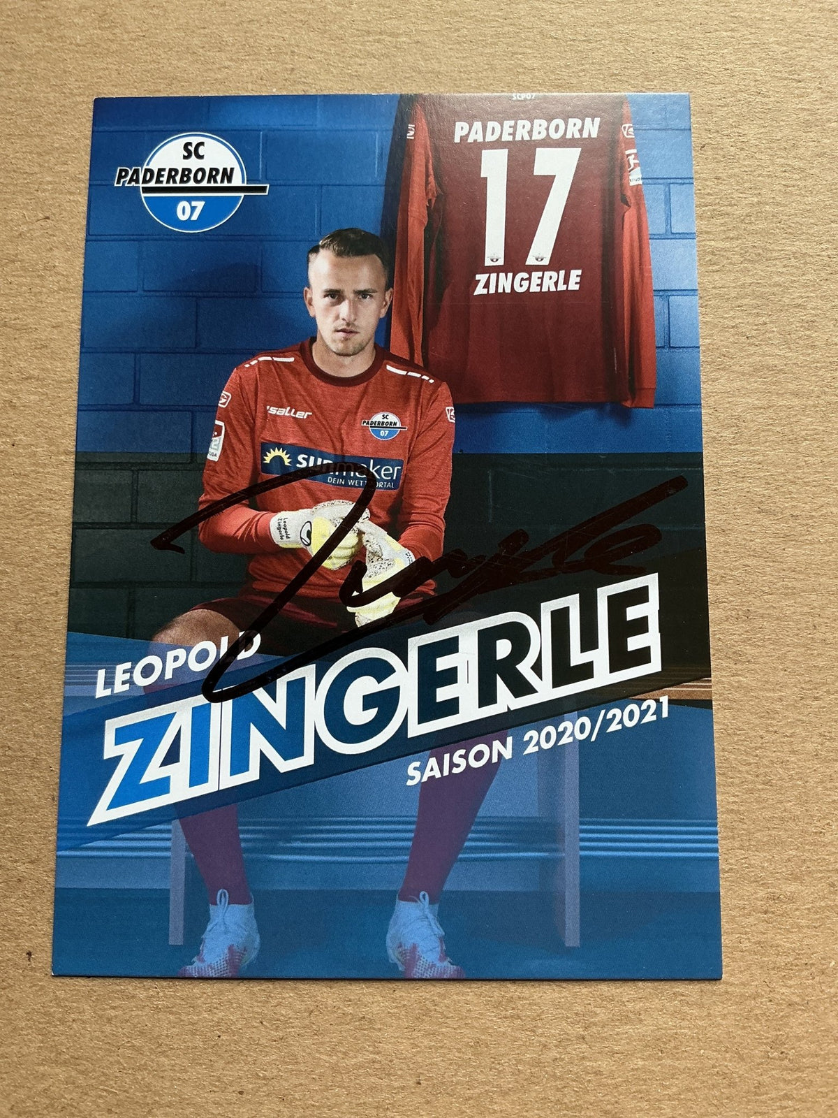 Leopold Zingerle, Germany 🇩🇪 SC Paderborn 07 2020/21 hand signed - Autographs-World