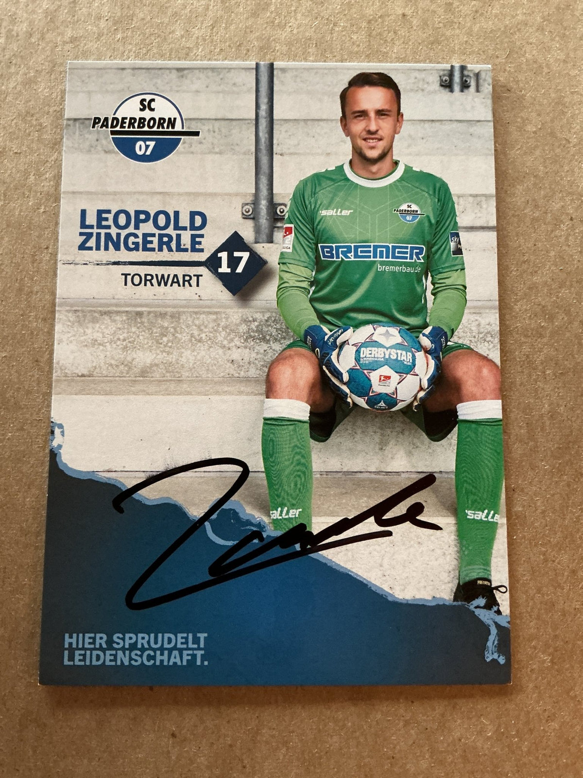 Leopold Zingerle, Germany 🇩🇪 SC Paderborn 2021/22 hand signed - Autographs-World