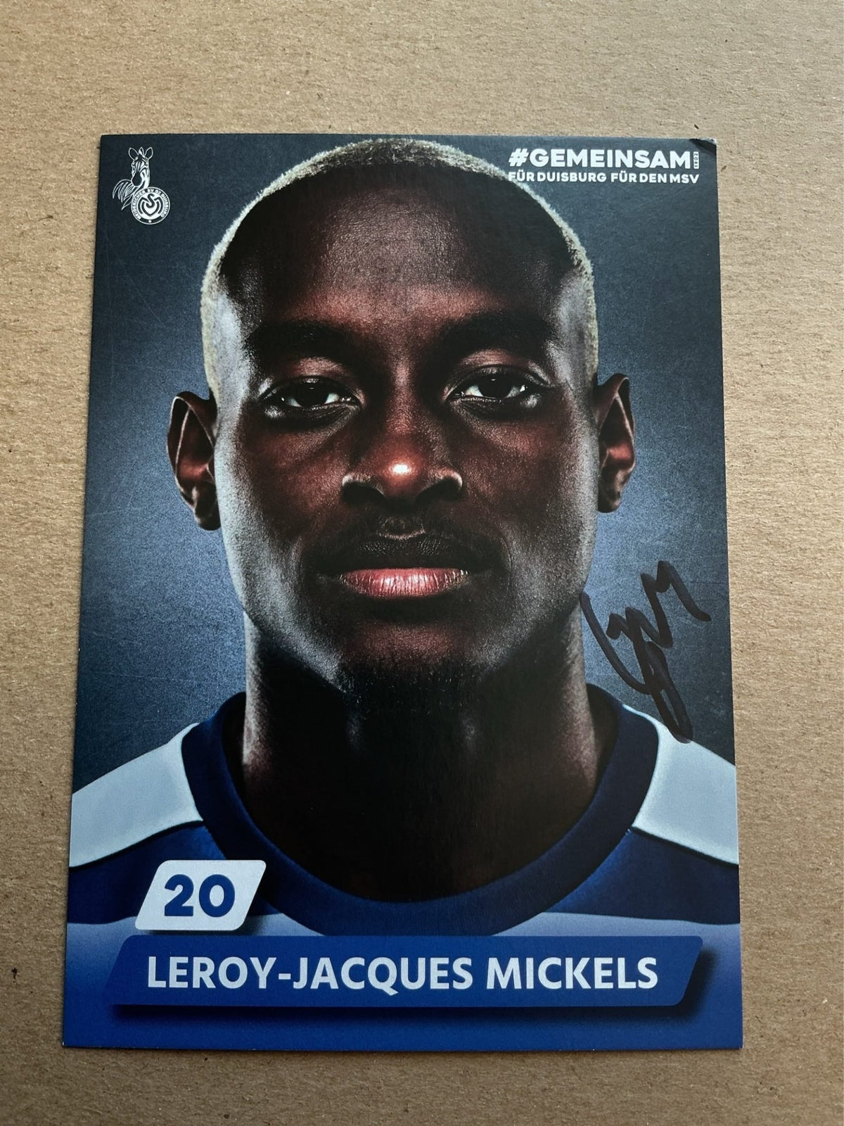 Leroy-Jacques Mickels, Germany 🇩🇪 MSV Duisburg 2019/20 hand signed - Autographs-World
