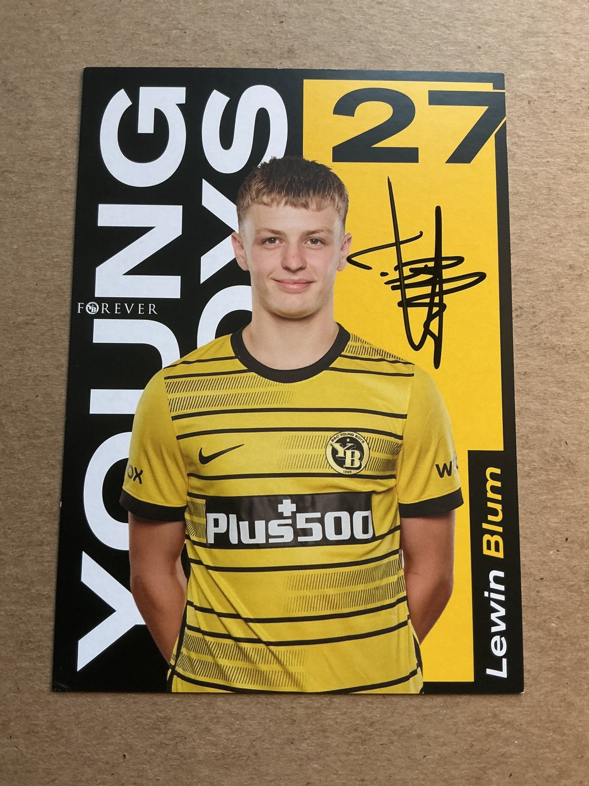 Lewin Blum, Switzerland 🇨🇭 BSC Young Boys Bern 2022/23 hand signed - Autographs-World
