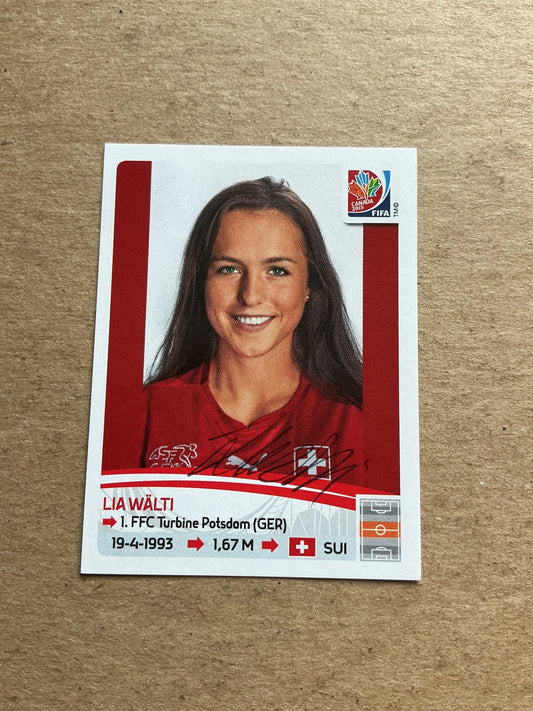 Lia Wälti, Switzerland 🇨🇭 FIFA Women’s World Cup 2015 Panini hand signed - Autographs-World