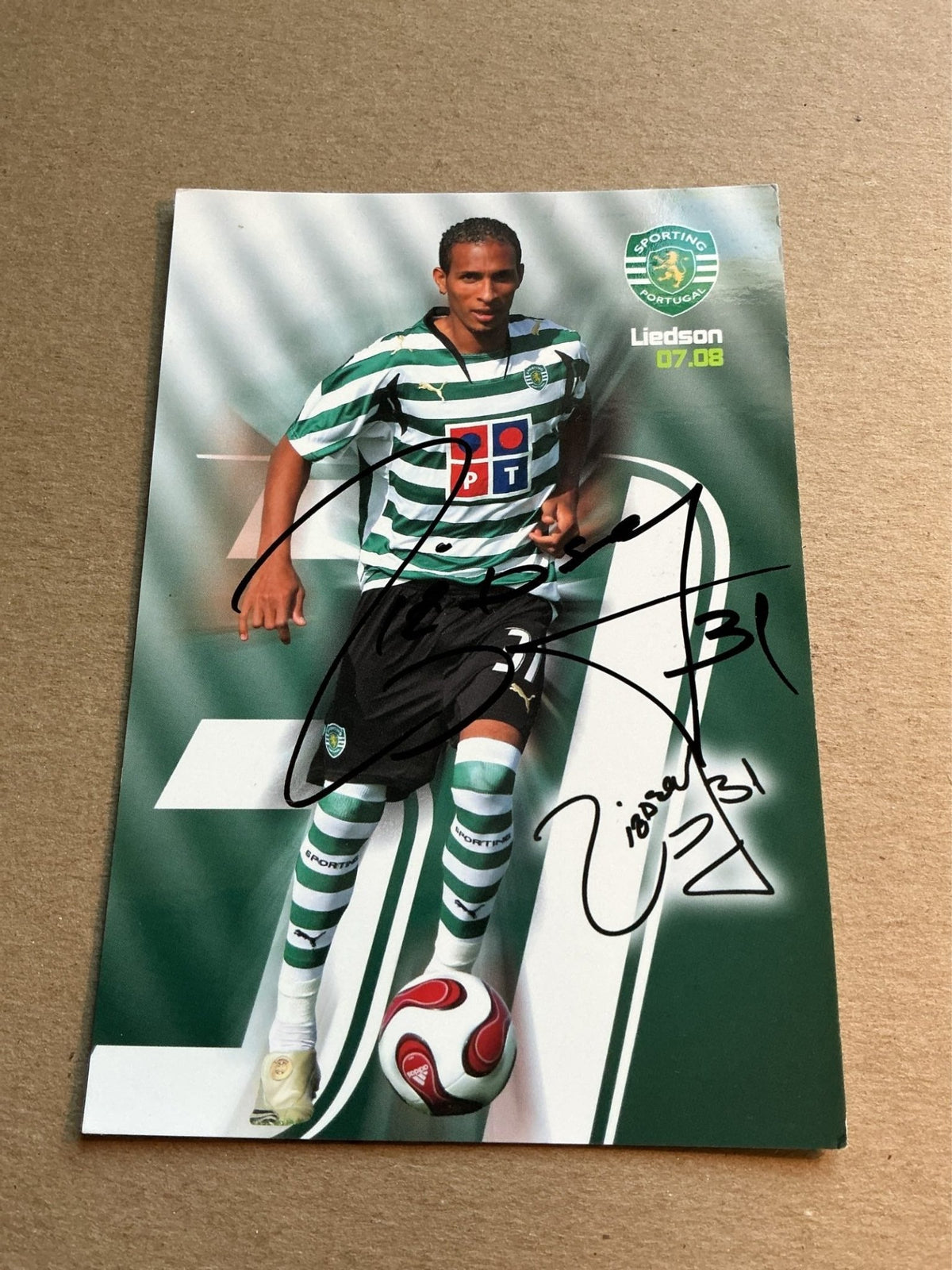 Liedson, Portugal 🇵🇹 Sporting CP 2007/08 hand signed - Autographs-World