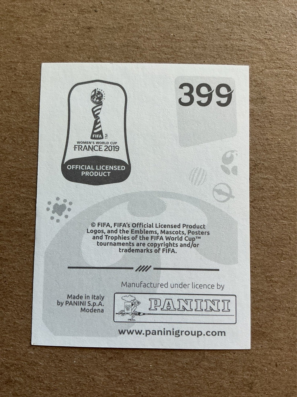 Lieke Martens, Netherlands 🇳🇱 FIFA Women’s World Cup 2019 Panini hand signed - Autographs-World