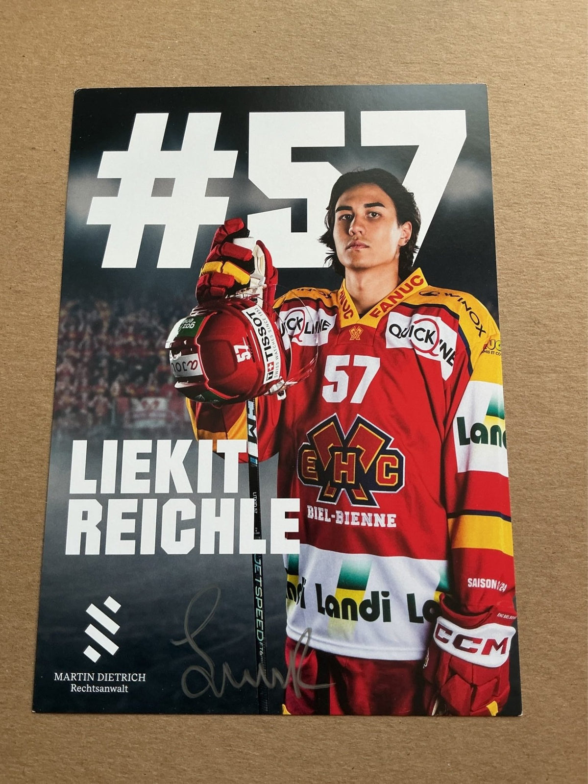 Liekit Reichle, Switzerland 🇨🇭 EHC Biel-Bienne 2023/24 hand signed - Autographs-World
