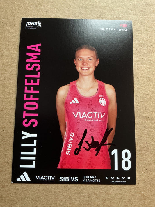 Lilly Stoffelsma, Germany 🇩🇪 Field Hockey Sports 2025 hand signed - Autographs-World