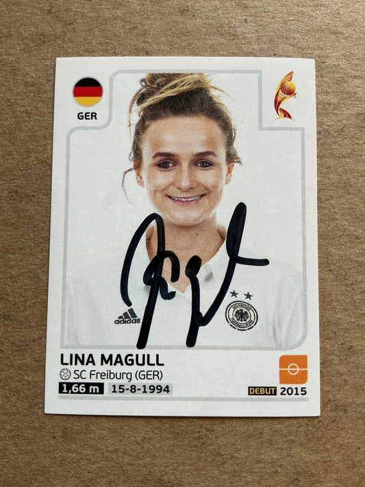 Lina Magull, Germany 🇩🇪 FIFA Women’s Euro Cup 2017 Panini hand signed - Autographs-World