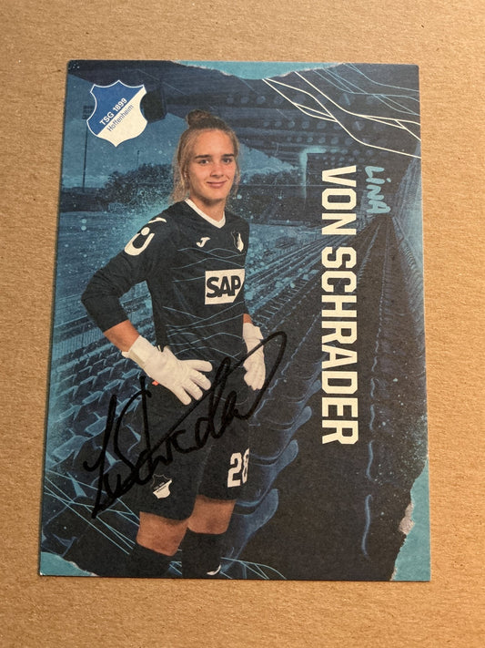 Lina von Schrader, Germany 🇩🇪 TSG 1899 Hoffenheim 2022/23 hand signed - Autographs-World