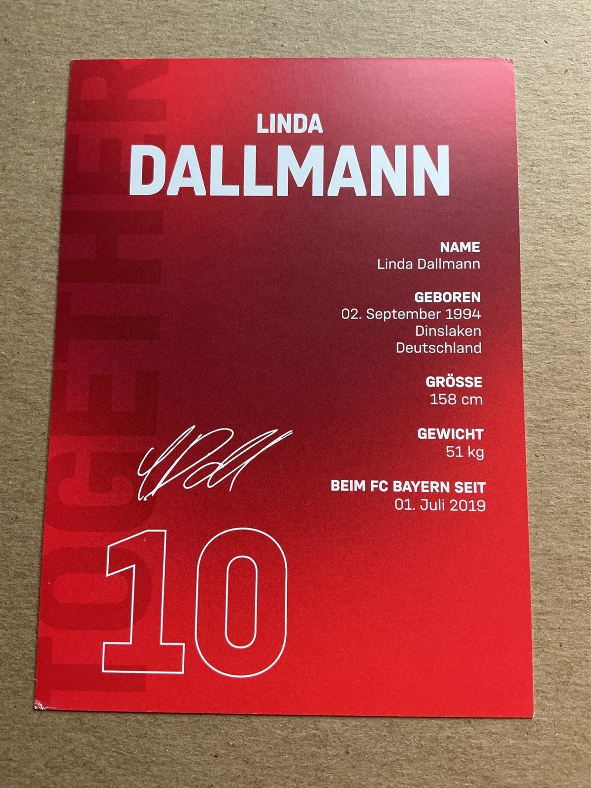Linda Dallmann, Germany 🇩🇪 FC Bayern München 2021/22 hand signed - Autographs-World