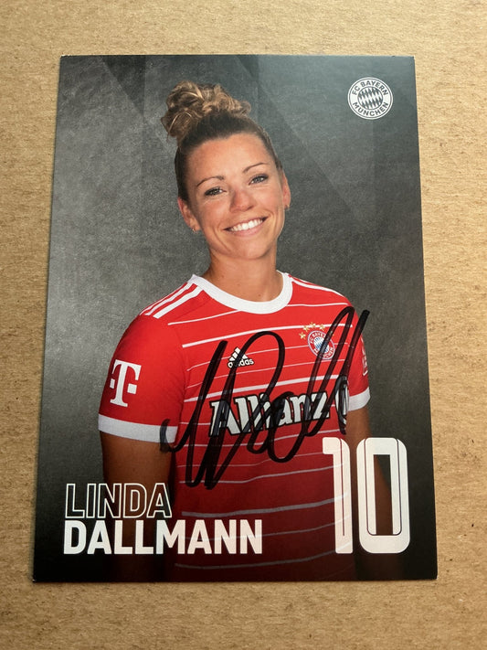Linda Dallmann, Germany 🇩🇪 FC Bayern München 2022/23 hand signed - Autographs-World