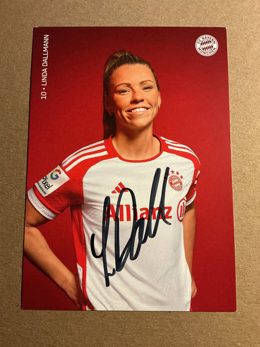 Linda Dallmann, Germany 🇩🇪 FC Bayern München 2023/24 hand signed - Autographs-World
