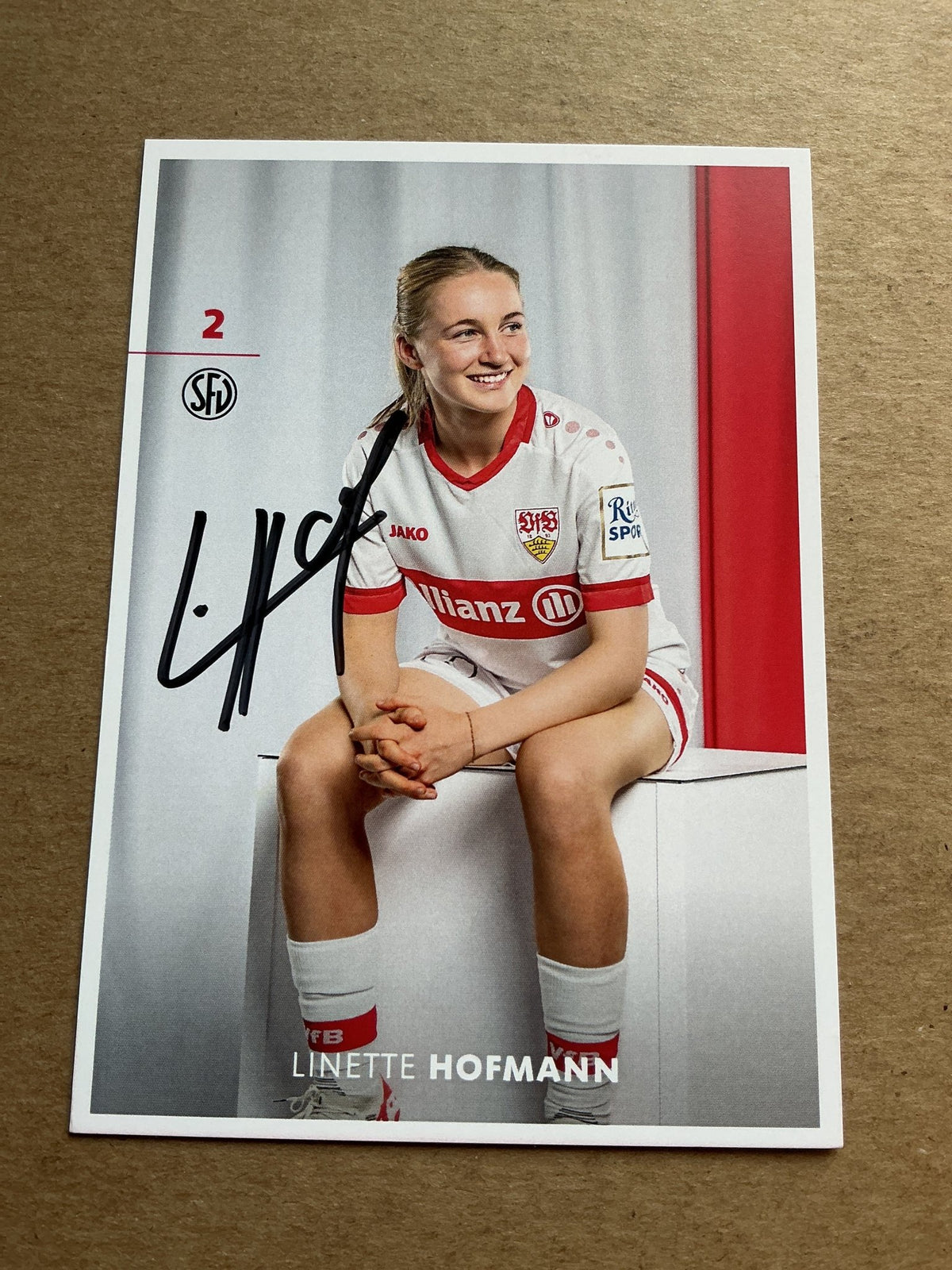 Linette Hofmann, Germany 🇩🇪 VfB Stuttgart 2024/25 hand signed - Autographs-World