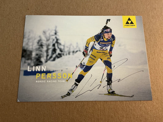 Linn Persson, Sweden 🇸🇪 Biathlon Winter 2022/23 hand signed - Autographs-World