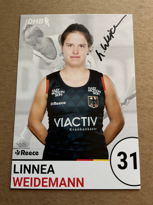 Linnea Weidemann, Germany 🇩🇪 Field Hockey Summer Olympics 2024 hand signed - Autographs-World