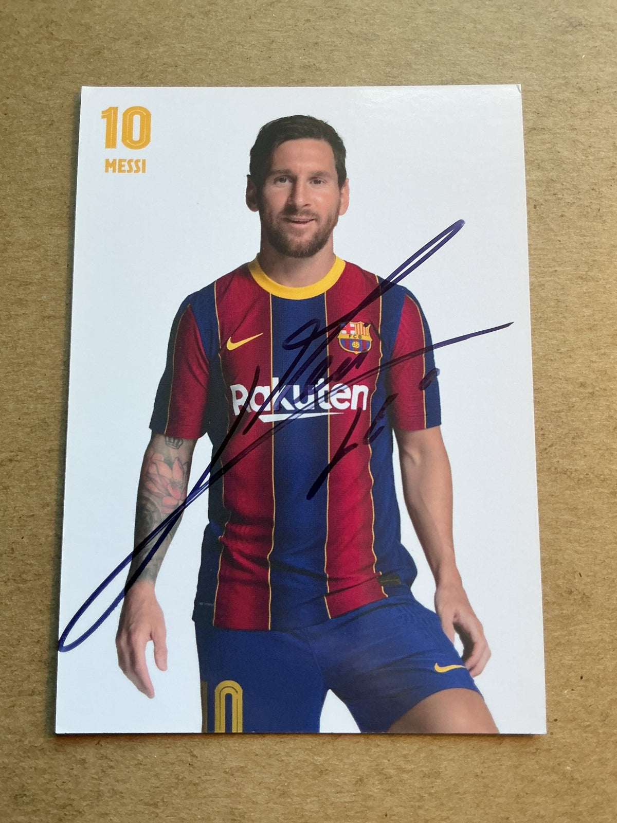 Lionel Messi, Argentina 🇦🇷 FC Barcelona 2020/21 hand signed - Autographs-World