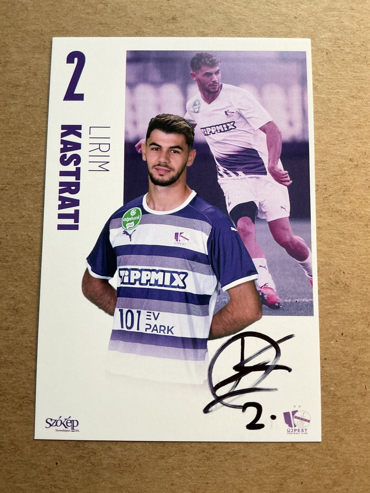 Lirim Kastrati, Kosovo 🇽🇰 Újpest FC 2021/22 hand signed - Autographs-World