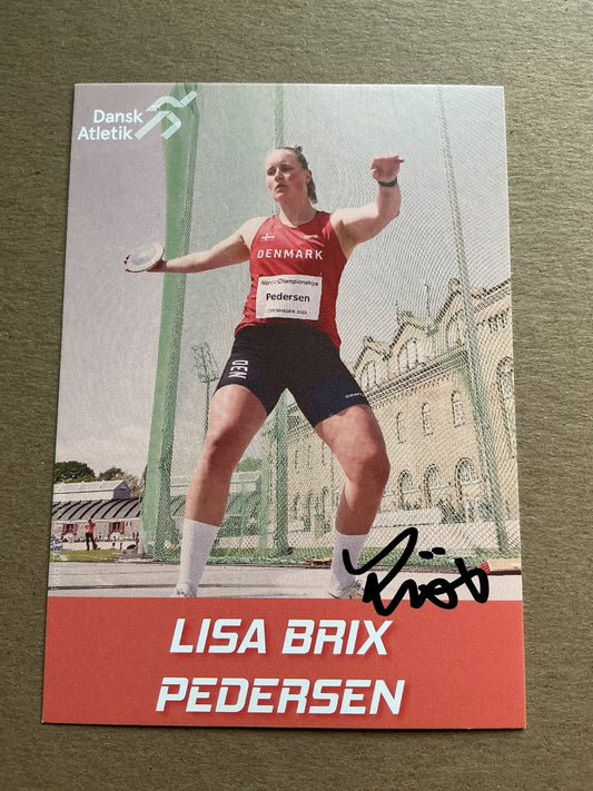 Lisa Brix Pedersen, Denmark 🇩🇰 Athletics Summer Olympics 2024 hand signed - Autographs-World
