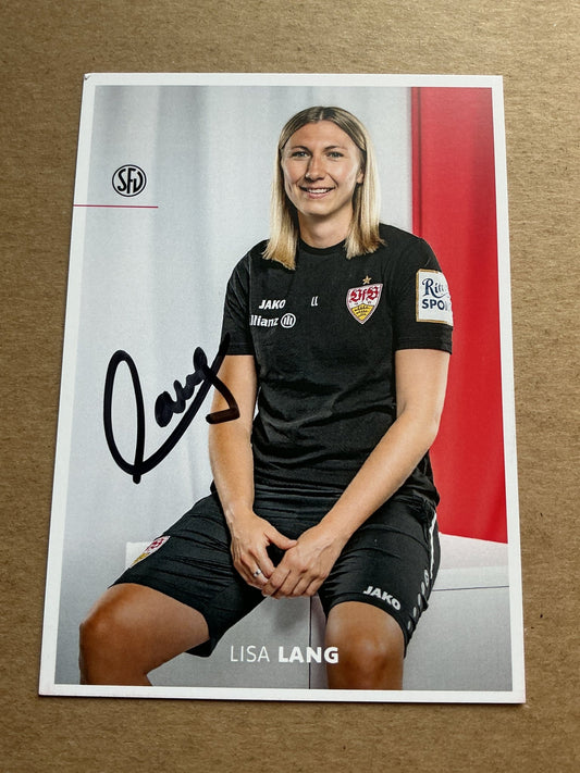 Lisa Lang, Germany 🇩🇪 VfB Stuttgart 2024/25 hand signed - Autographs-World