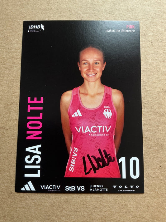 Lisa Nolte, Germany 🇩🇪 Field Hockey Sports 2025 hand signed - Autographs-World