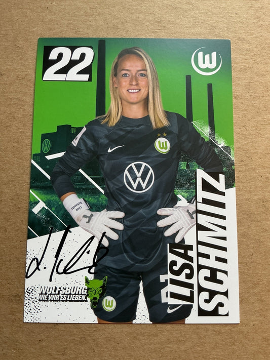 Lisa Schmitz, Germany 🇩🇪 VfL Wolfsburg 2023/24 hand signed - Autographs-World