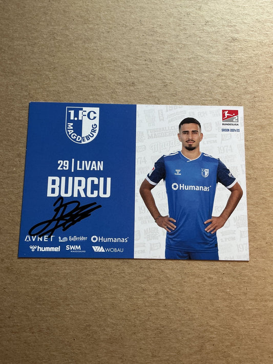 Livan Burcu, Türkiye 🇹🇷 1.FC Magdeburg 2024/25 hand signed - Autographs-World