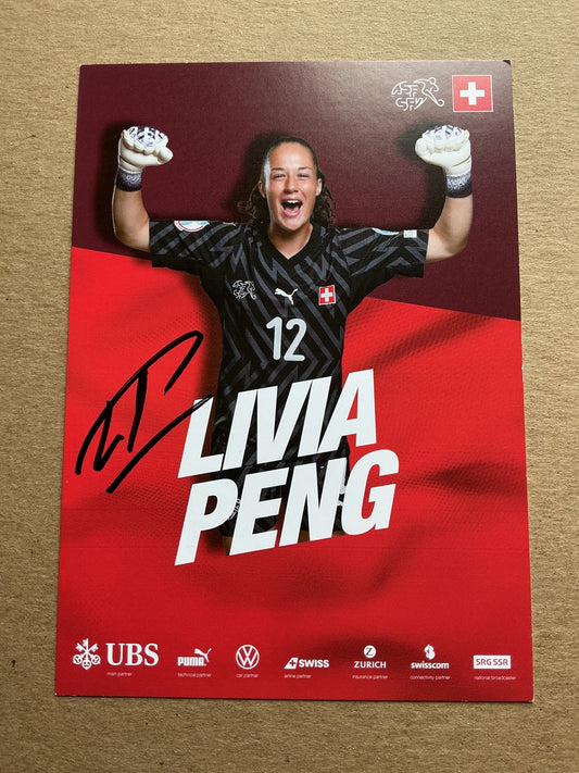 Livia Peng, Switzerland 🇨🇭 UEFA Euro 2025 hand signed - Autographs-World