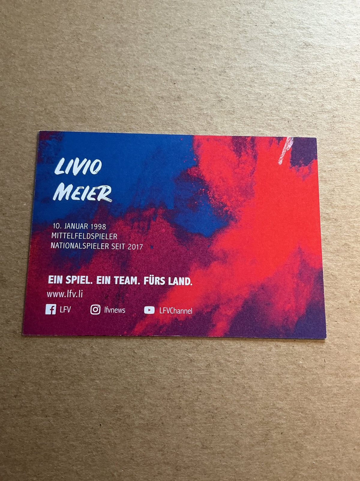 Livio Meier, Liechtenstein 🇱🇮 2022 hand signed - Autographs-World