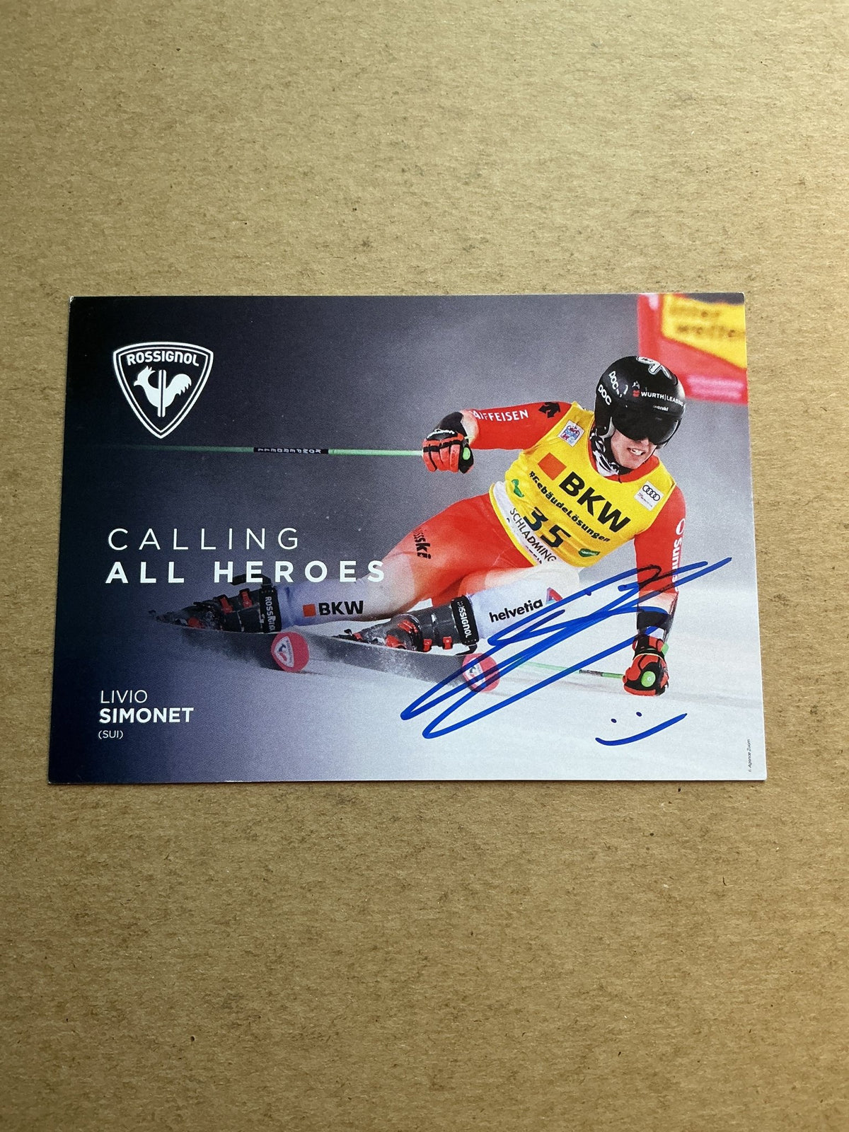 Livio Simonet, Switzerland 🇨🇭Alpine Winter 2022/23 hand signed - Autographs-World
