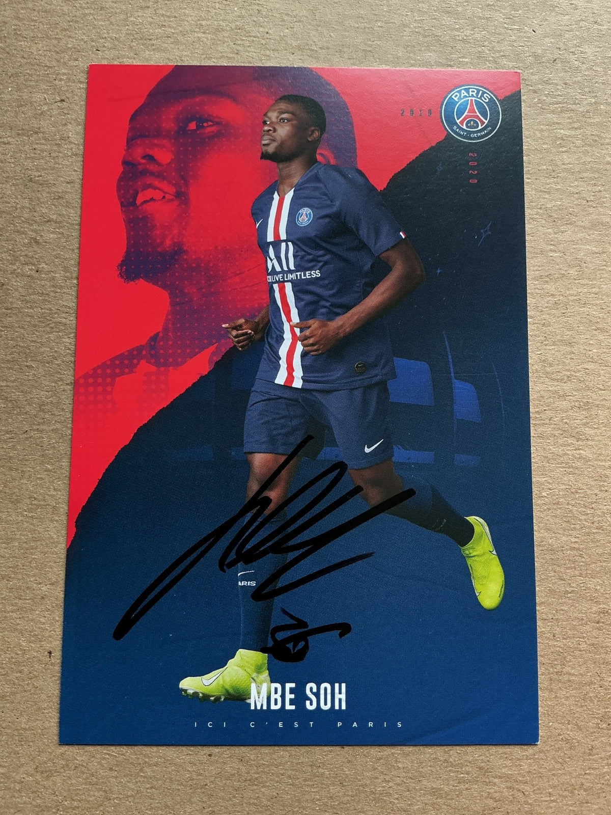 Loïc Mbe Soh, France 🇫🇷 Paris Saint-Germain 2019/20 hand signed - Autographs-World