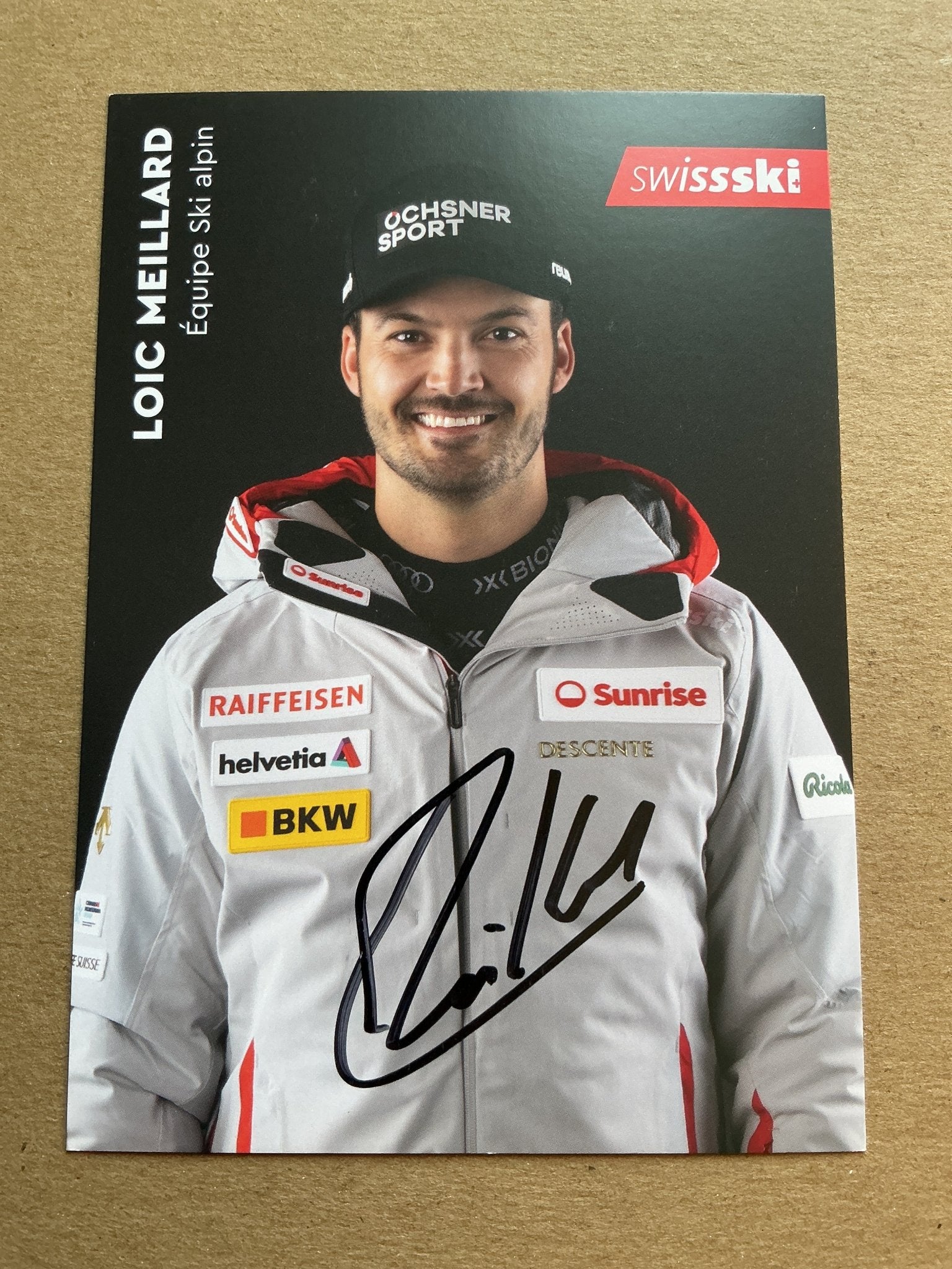 Loïc Meillard, Switzerland 🇨🇭 Alpine Winter 2025/26 hand signed - Autographs-World