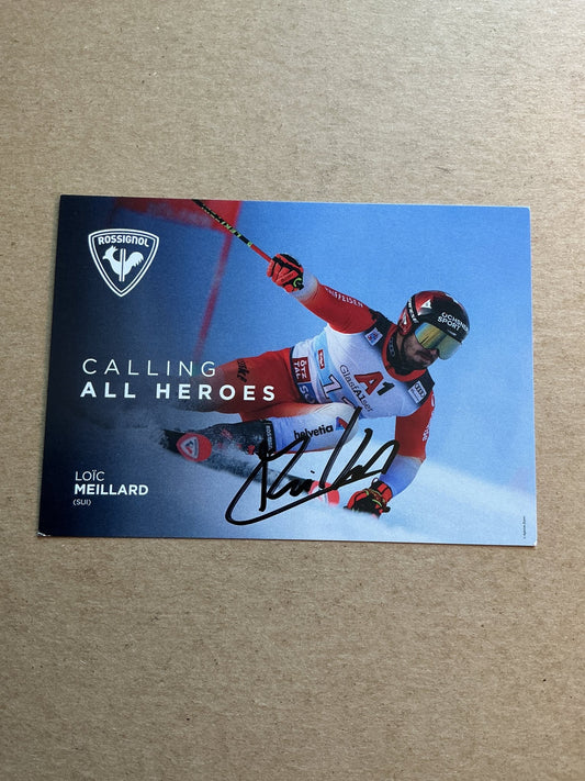Loic Meillard, Switzerland 🇨🇭 Alpine Winter Sports 2024/25 hand signed - Autographs-World
