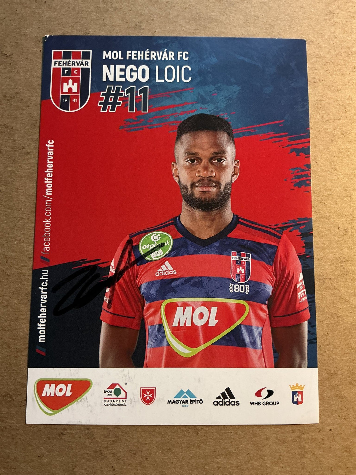 Loïc Nego, Hungary 🇭🇺 Fehérvár FC 2021/22 hand signed - Autographs-World