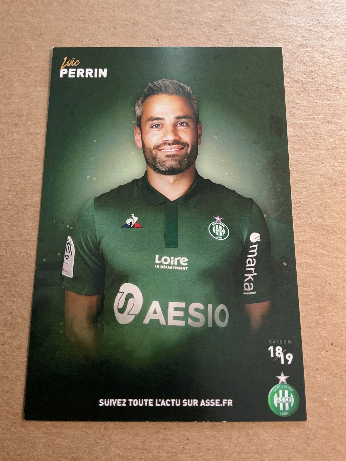 Loic Perrin, France 🇫🇷 AS Saint-Etienne 2018/19 hand signed - Autographs-World