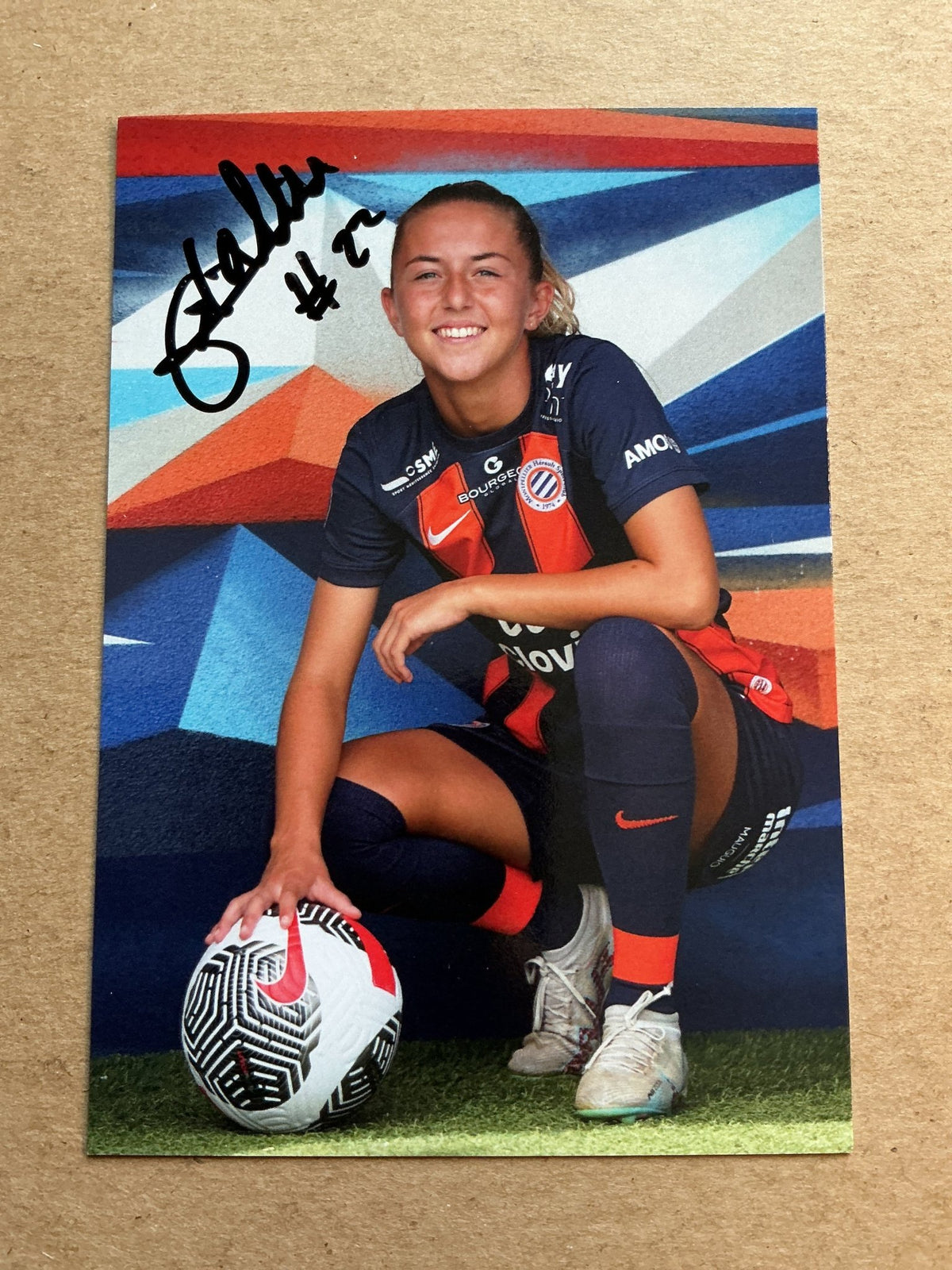 Lola Gstalter, France 🇫🇷 Montpellier HSC 2023/24 hand signed - Autographs-World