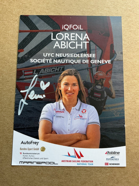 Lorena Abicht, Austria 🇦🇹 Sailing Summer Olympics 2024 hand signed - Autographs-World