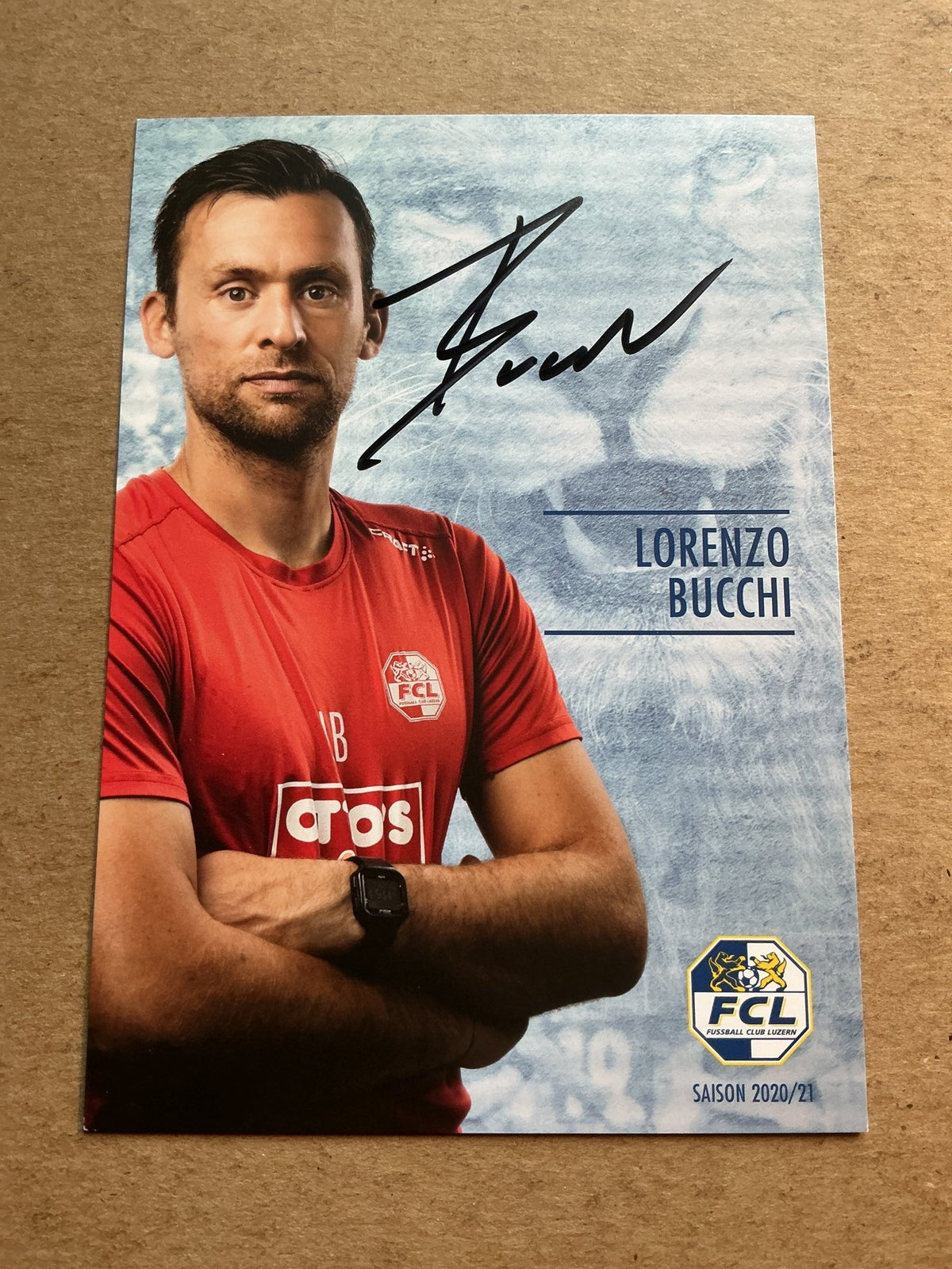 Lorenzo Bucchi, Italy 🇮🇹 FC Luzern 2020/21 hand signed - Autographs-World
