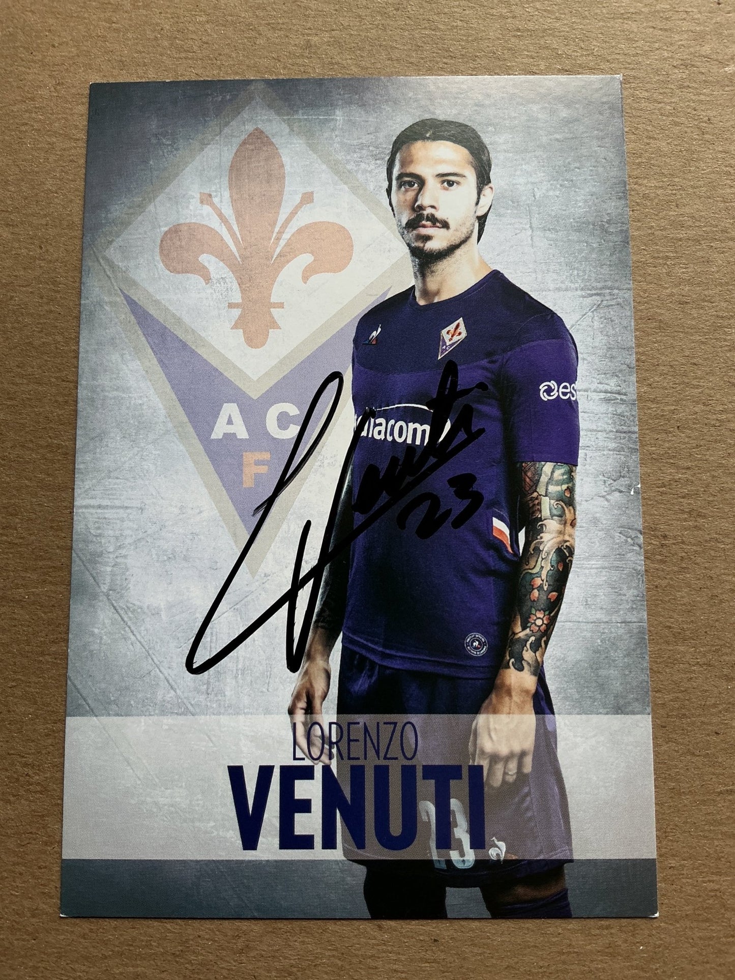 Lorenzo Venuti, Italy 🇮🇹 ACF Fiorentina 2019/20 hand signed - Autographs-World