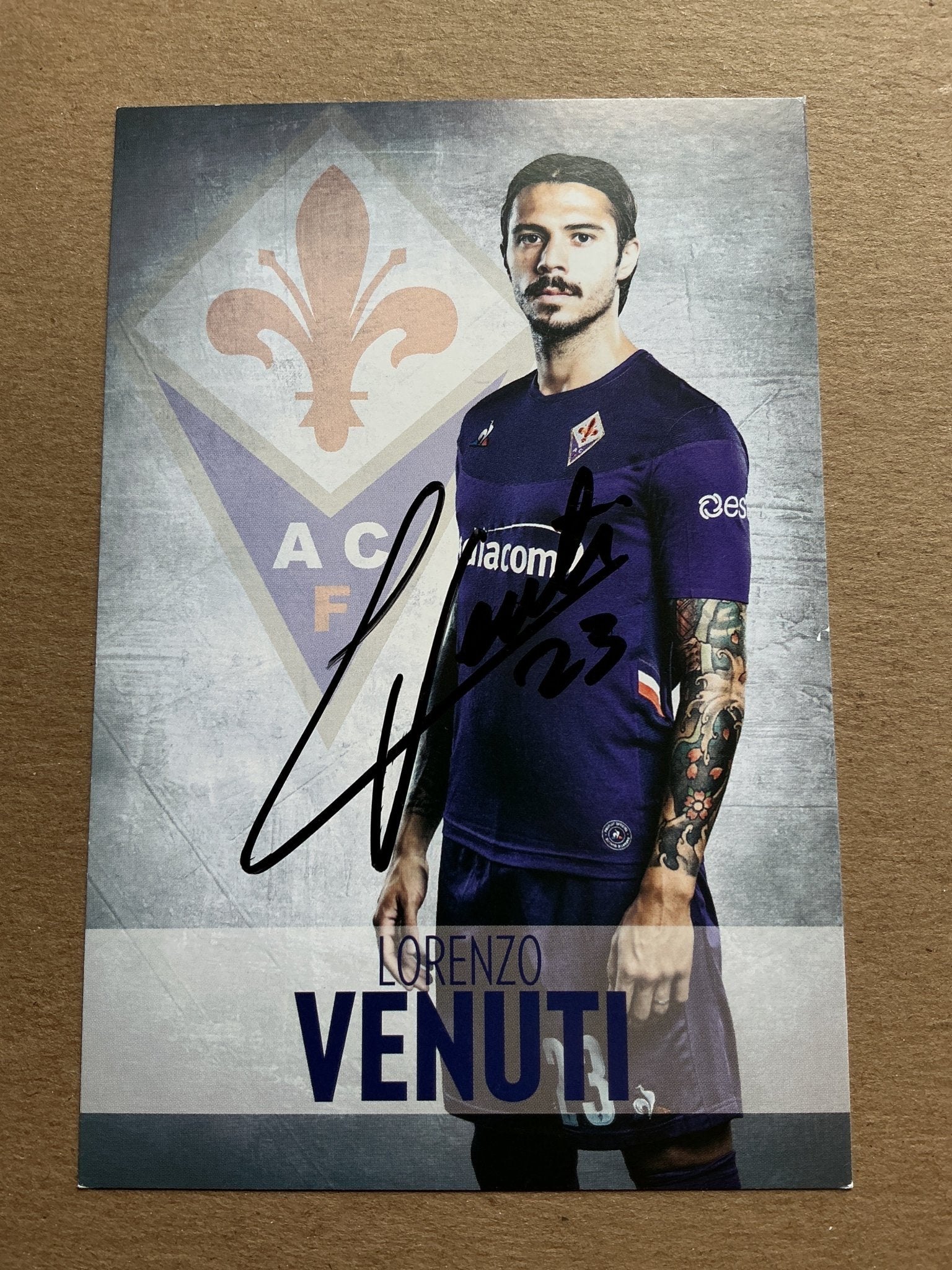 Lorenzo Venuti, Italy 🇮🇹 ACF Fiorentina 2019/20 hand signed - Autographs-World