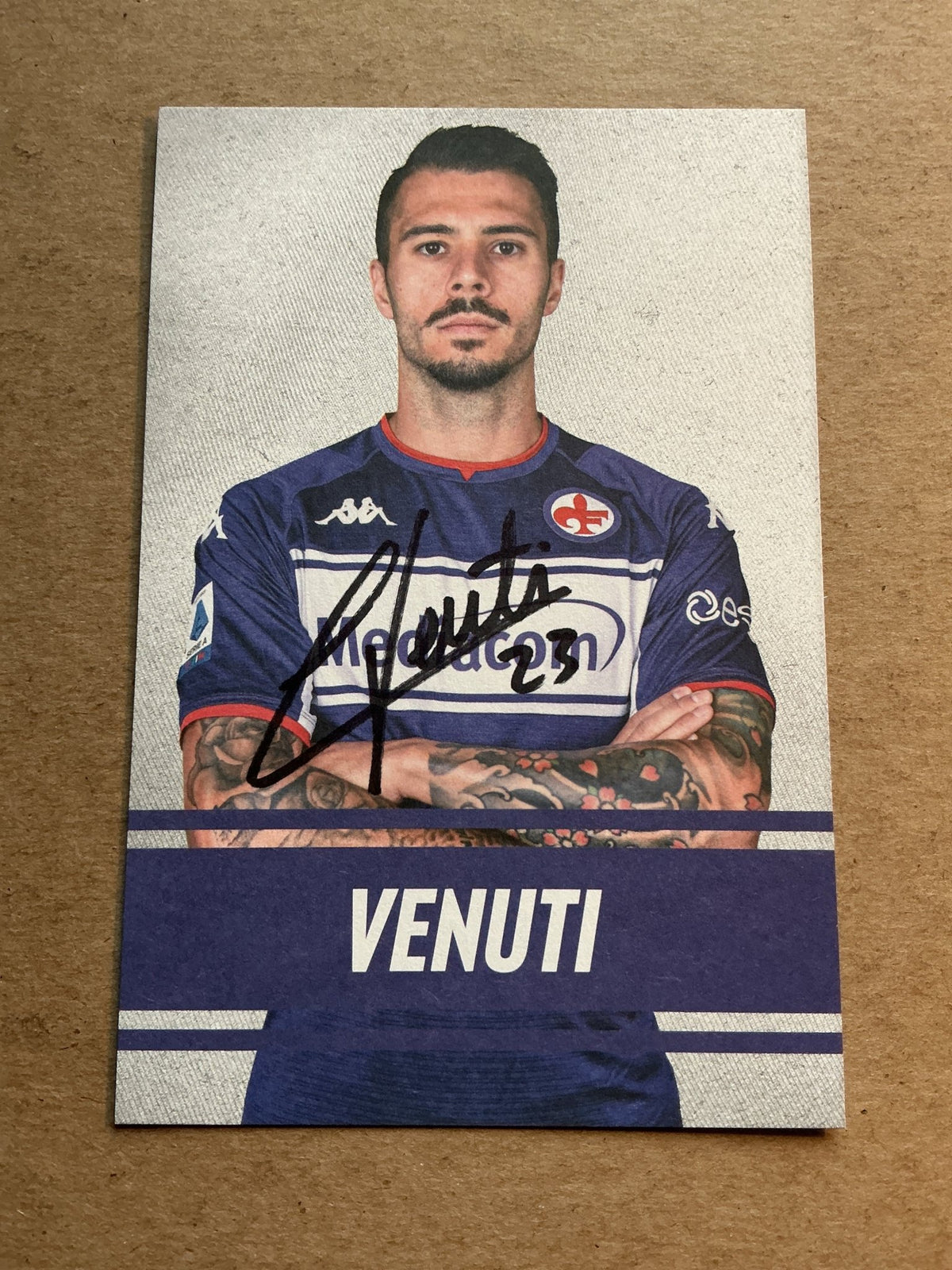 Lorenzo Venuti, Italy 🇮🇹 ACF Fiorentina 2021/22 hand signed - Autographs-World