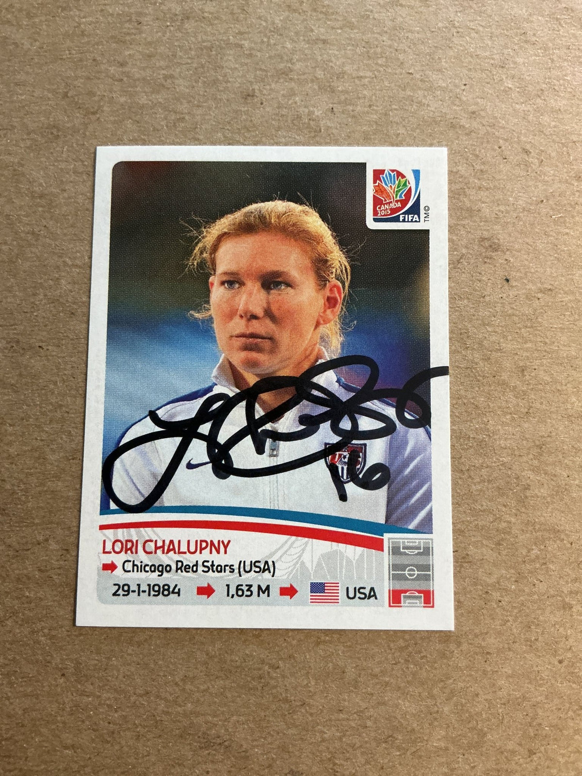 Lori Chalupny, USA 🇺🇸 FIFA Women’s World Cup 2015 Panini hand signed - Autographs-World