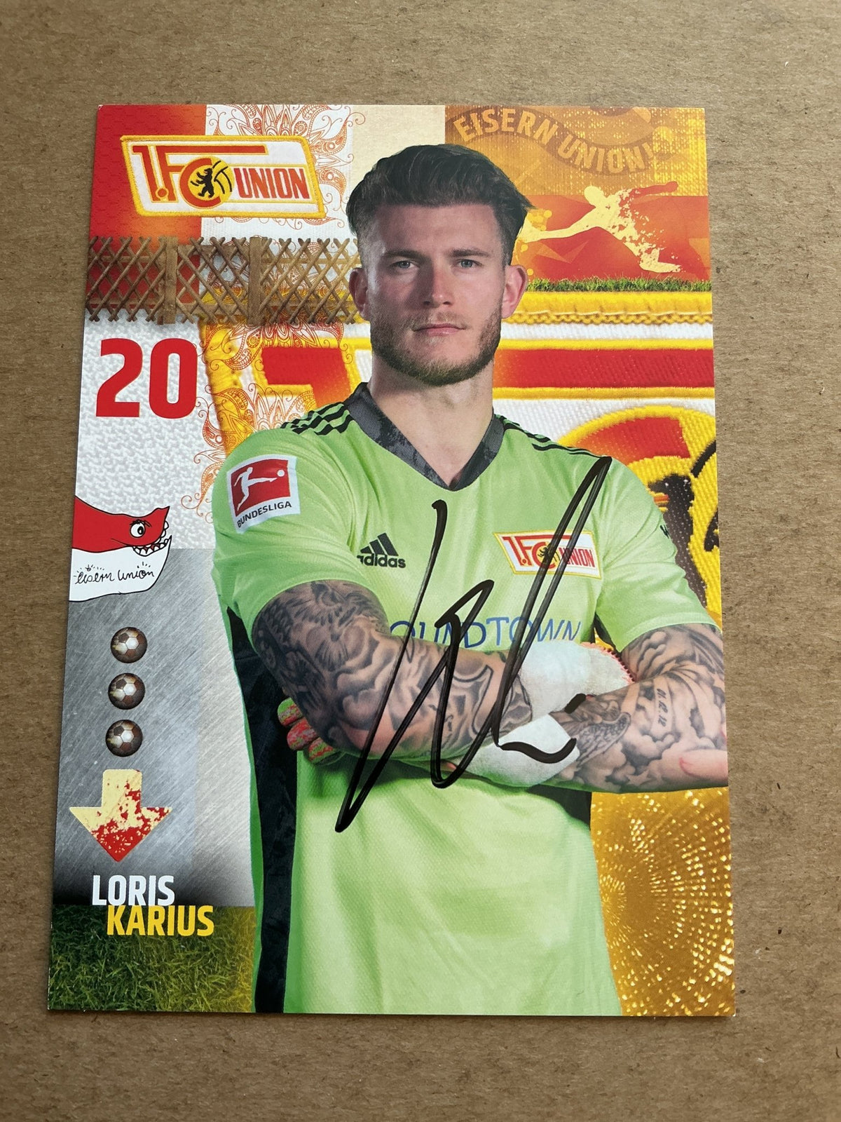 Loris Karius, Germany 🇩🇪 1.FC Union Berlin 2020/21 hand signed - Autographs-World