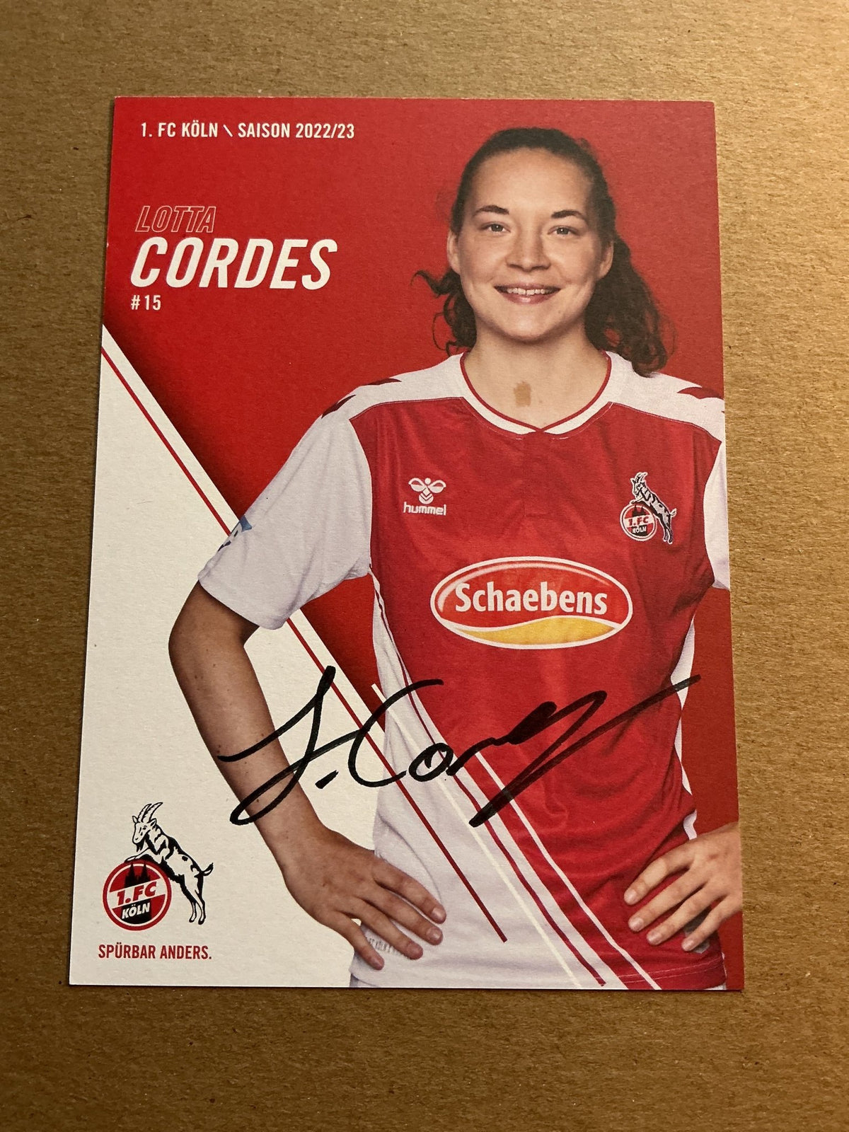 Lotta Cordes, Germany 🇩🇪 1.FC Köln 2022/23 hand signed - Autographs-World