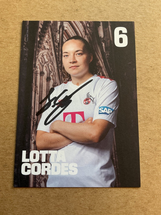 Lotta Cordes, Germany 🇩🇪 1.FC Köln 2023/24 hand signed - Autographs-World