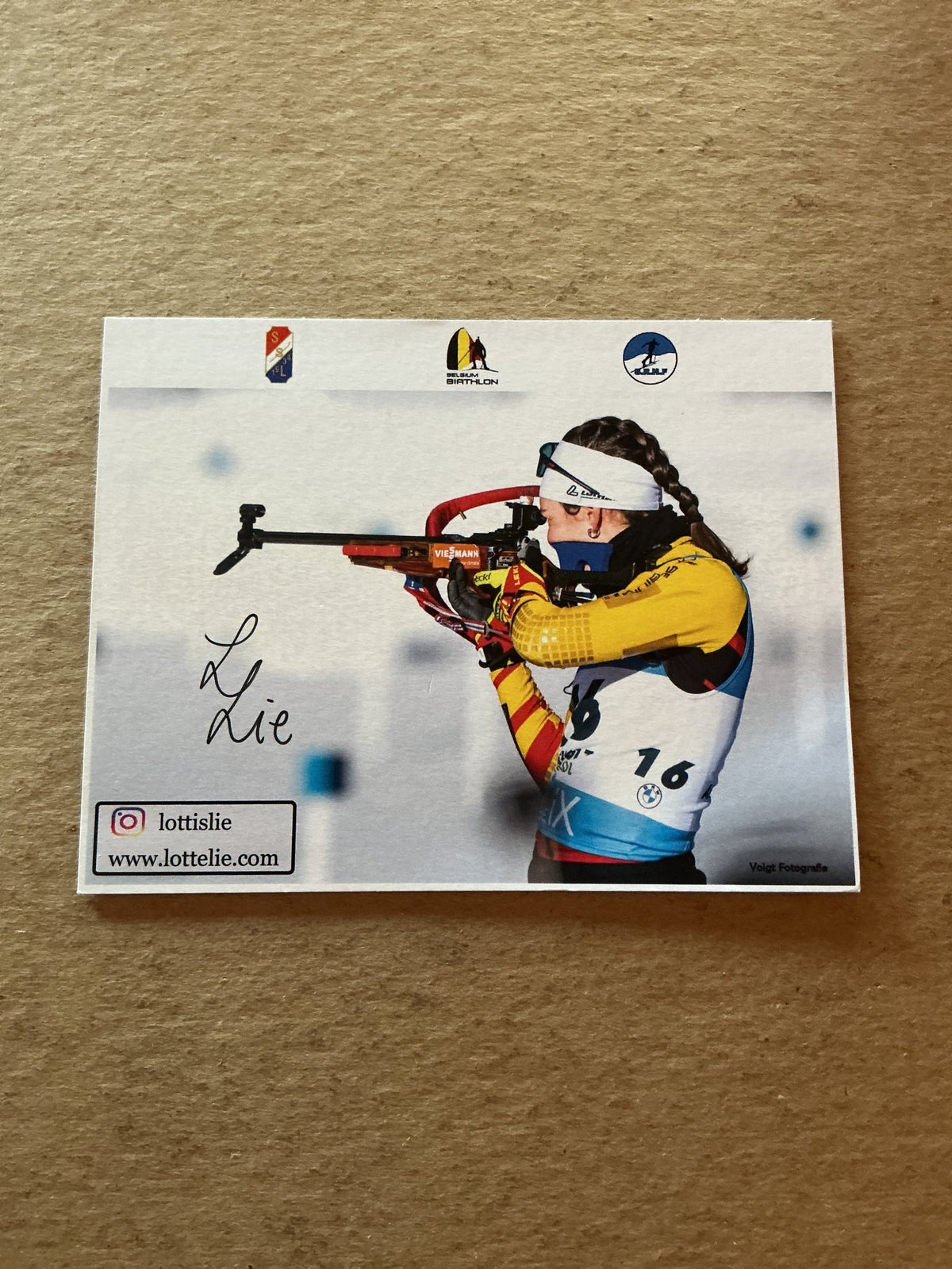 Lotte Lie, Belgium 🇧🇪 Biathlon 2023/24 hand signed - Autographs-World