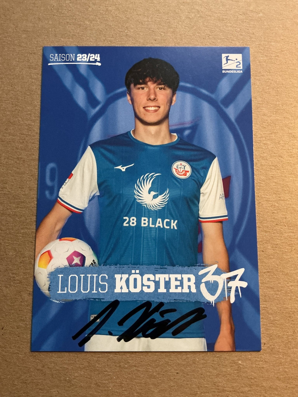 Louis Köster, Germany 🇩🇪 Hansa Rostock 2023/24 hand signed - Autographs-World