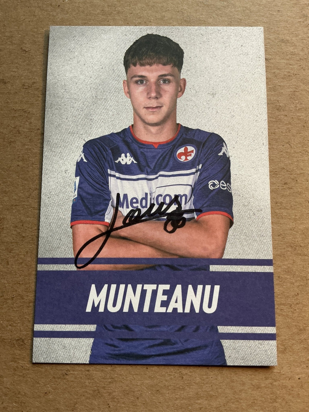 Louis Munteanu, Romania 🇷🇴 ACF Fiorentina 2021/22 hand signed - Autographs-World