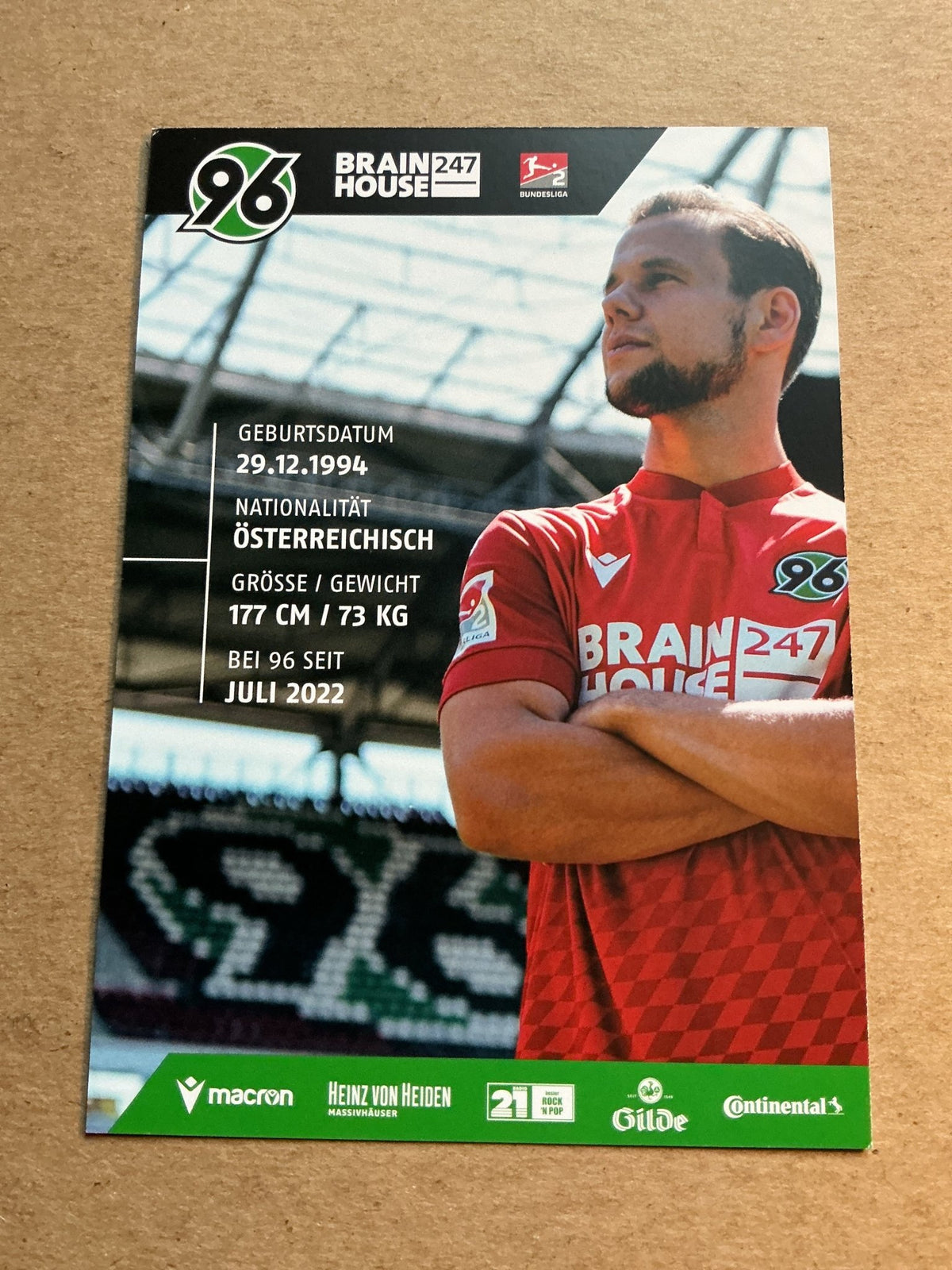 Louis Schaub, Austria 🇦🇹 Hannover 96 2022/23 hand signed - Autographs-World