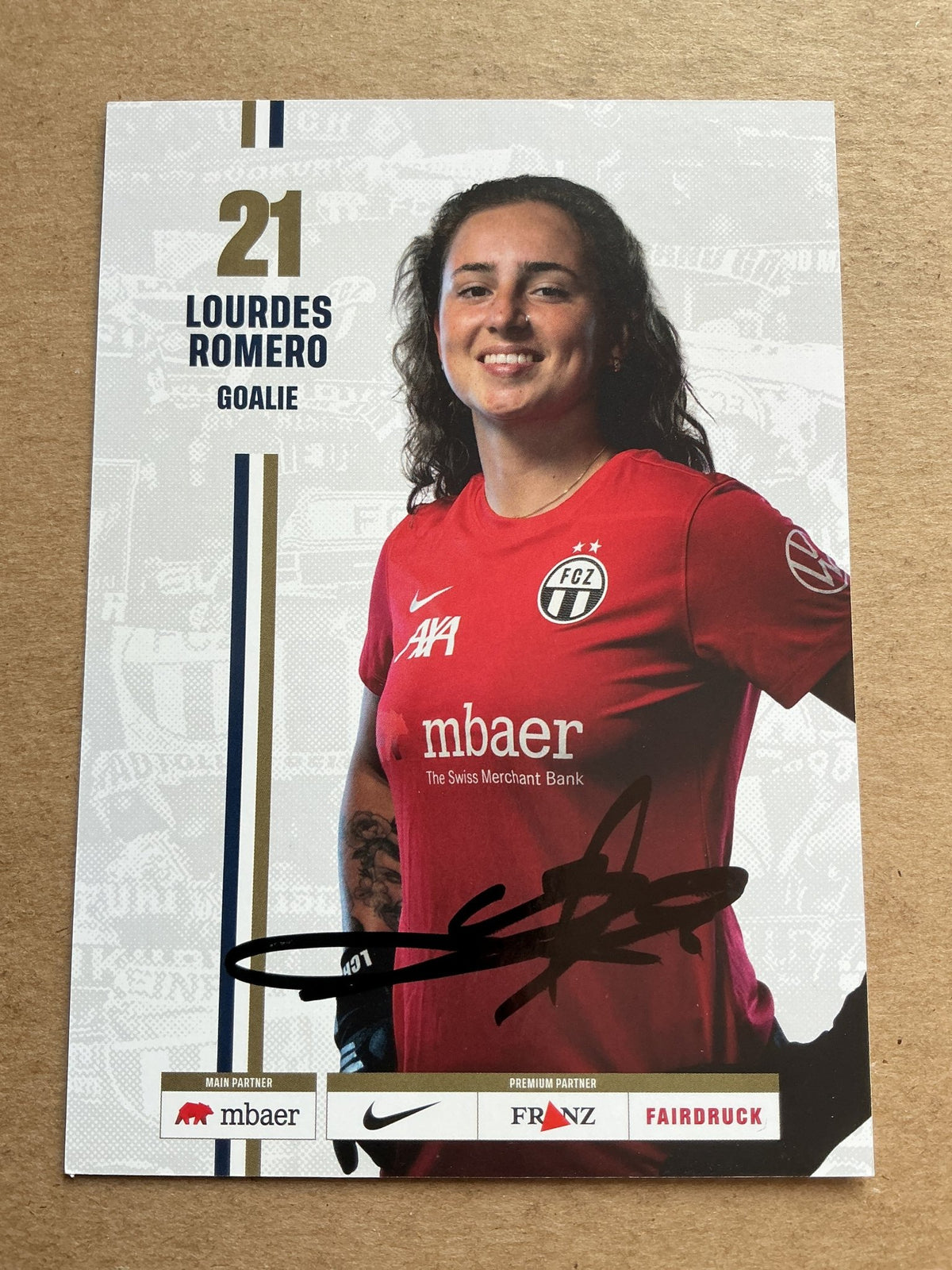Lourdes Romero, Germany 🇩🇪 FC Zürich 2023/24 hand signed - Autographs-World